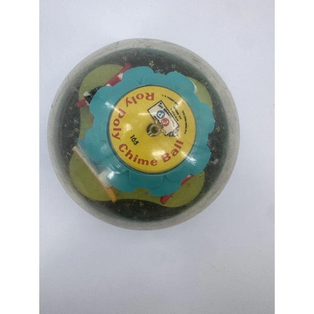 VINTAGE 1966 Fisher Price ROLY POLY CHIME BALL #165 Swans and Horses Weighted
